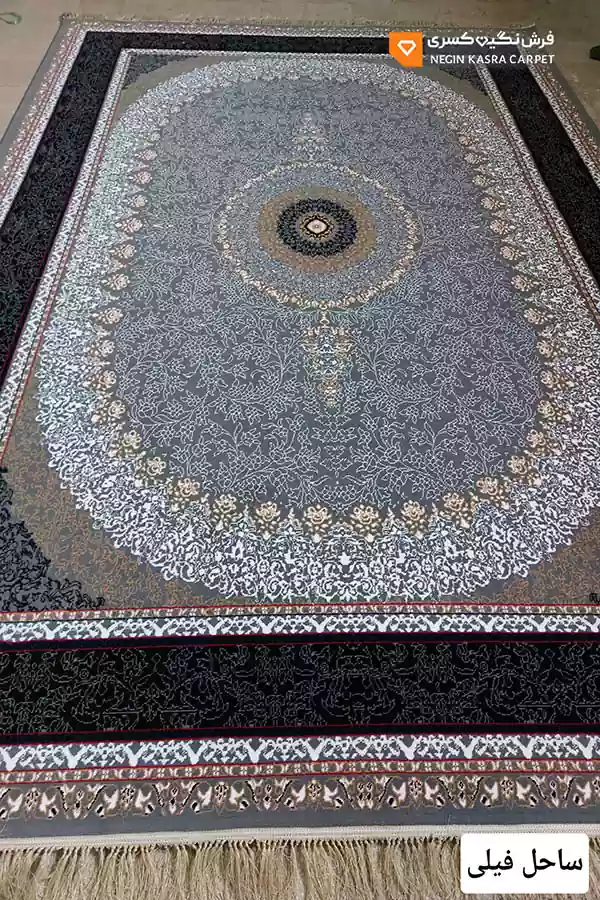 فرش ساحل 440 شانه نگین کسری کاشان